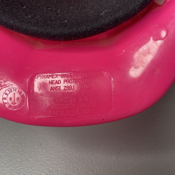 PYRAMEX Safety Products Hard Hat Adjustable Type I Class E & G Hot Pink - Picture 9 of 10